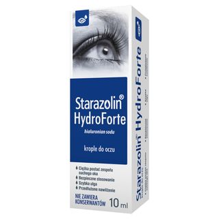 Starazolin HydroForte, Nawilżające krople do oczu, 0,4% hialuronianu sodu