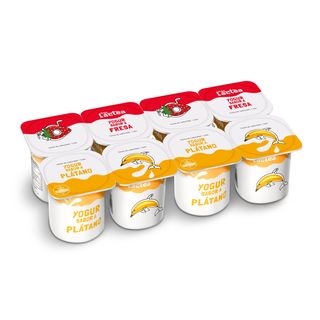 Yogur Sabor Fresa Y Plátano Dia Láctea Pack 8 X 125 G