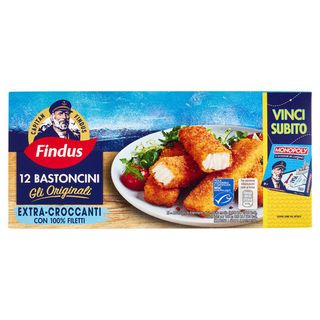 Capitan Findus 12 Bastoncini con 100% Filetti di Merluzzo 300 g - 8057018221035