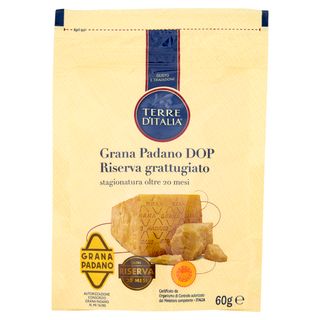 Terre d'Italia Grana Padano DOP Riserva grattugiato stagionatura oltre 20 mesi 60 g