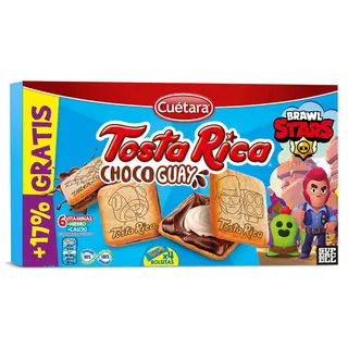 Galletas Rellenas De Chocolate Y Crema Choco Guay Cuétara Tostarica 144 G + 17% Gratis