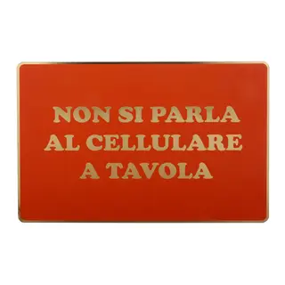 Tovaglietta arancio No cellulare a tavola 45x30 cm - Loving