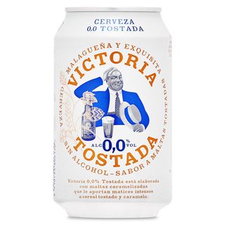 Cerveza Tostada 0,0% Alcohol Victoria Lata 33 Cl