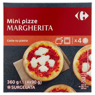 Carrefour Mini Pizze Margherita Surgelata 4 X 90 G