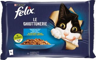 FELIX LE GHIOTTONERIE STRACCETTI IN GELATINA 2 SALMONE - 2 TONNO 4X85GR NES0169