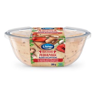 Lisner Śledź atlantycki w sosie grzybowym z pieczoną papryką, 280 g