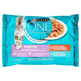 PURINA ONE Single Serve - Sensitive - Pollo e Tonno - 4x85g - 5234