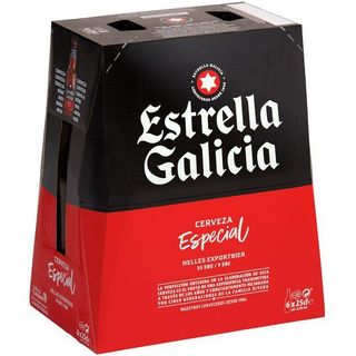 Cerveza Especial Estrella Galicia, Pack Botellín 6X25 Cl (1850163)