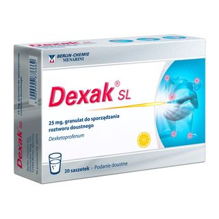 Dexak SL, 25 mg, granulat do sporządzenia roztworu doustnego