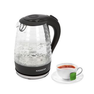 Bollitore elettrico in vetro 1,7 L - 2200 W nero