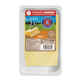 Queso Castillo De Holanda Gouda Formato Ahorro Lonchas 500Gr