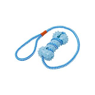Gioco per cane osso termoplastico con corda 1 pz