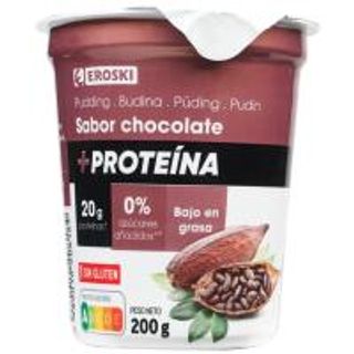 Pudding +Proteína Sabor Chocolate Eroski, Tarrina 200 G (25214925)