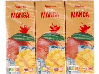 ICE TEA AUCHAN MANGA 6X200ML