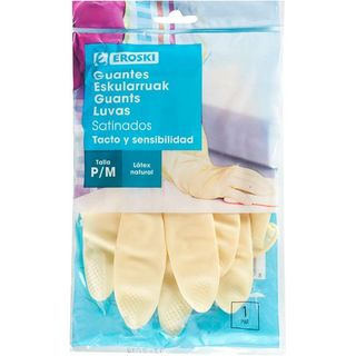 Guante Satinado Talla S/M Eroski, Paquete 1 Par