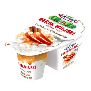 Piątnica Serek wiejski z jabłkiem i cynamonem, 150 g