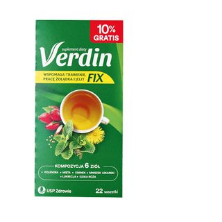 Verdin Fix Herbata, 22 saszetki