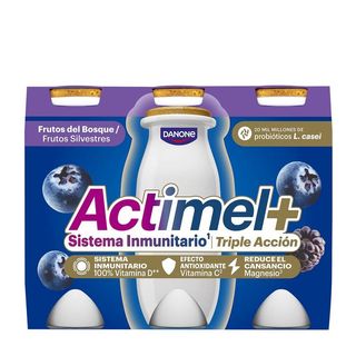 ACTIMEL Yogur Líquido Con Frutos Del Bosque 6X100 Ml