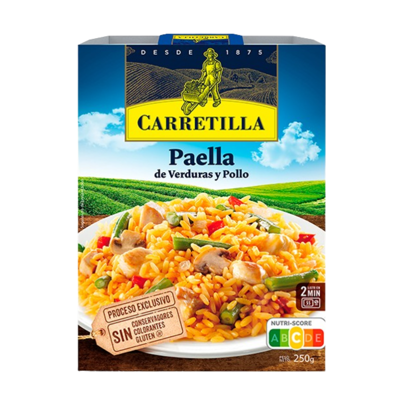 Carretilla Paella Frango e Legumes