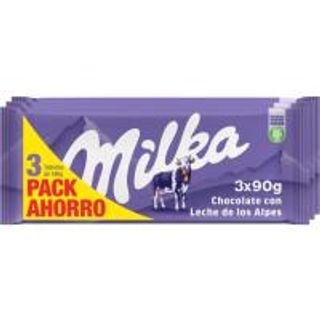 Chocolate con leche MILKA, 3X90 g (26722678)
