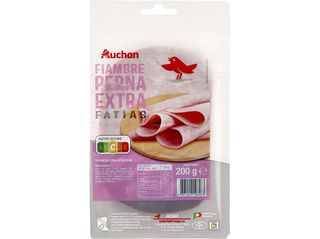 FIAMBRE DA PERNA EXTRA AUCHAN FATIAS 200 G