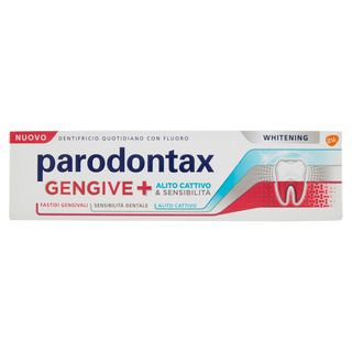 Parodontax Dentifricio Quotidiano con Fluoro Whitening Gengive + Alito Cattivo & Sensibilità 75 ml
