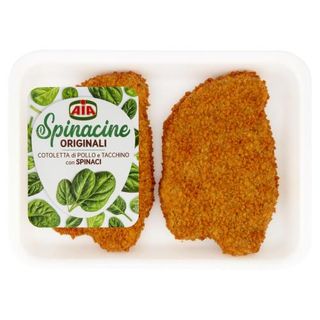 Aia Spinacine Originali Cotoletta Di Pollo E Tacchino Con Spinaci 0,220 Kg - 230003