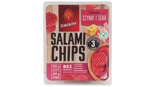 Sokołów - Salami Chips o smaku szynki i sera - 60 g