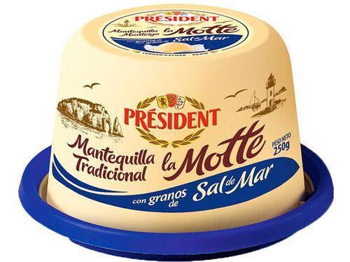 MANTEIGA PRESIDENT LA MOTTE COM SAL MARINHO 250G