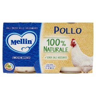 Mellin Pollo 100% Naturale Omogeneizzato 2 x 120 g