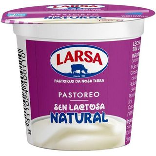 Preparado Lácteo Sin Lactosa Natural Larsa, Tarrina 125 Gr. (23520653)