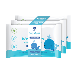 Life Babys Chusteczki dziecięce Aqua 3x60 szt.