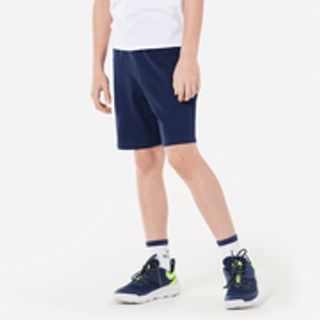 Pantalón corto short chandal gimnasia Domyos niño y niña básico azul.131 140cm 8 9A Azul