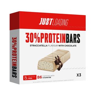 JUST LOADING Barrita Proteica Stracciattella 30G, Pk-3
