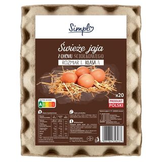Simpl Świeże jaja z chowu ściółkowego L 20 sztuk
