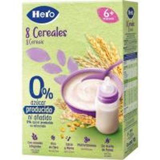 Papilla 8 Cereales 0% Azúcares Añadidos Hero Baby 340 Gr. (22375141)