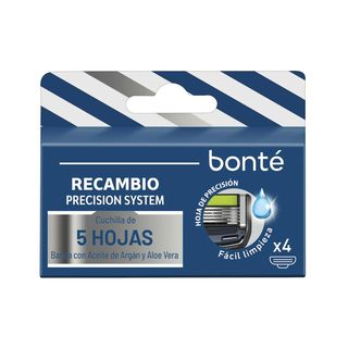 Recambio Sistema Afeitado 5 Hojas Bonté 4 Uds (293616)