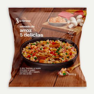Arroz 5 Delicias Con Gambas Bolsa 600 Gr.