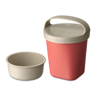 SNACKPOT WITH INSERT AND LID 700ML CORAL