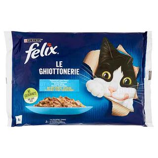 FELIX Le Ghiottonerie Selezioni con Pesci in Gelatina (Salmone & Tonno) 4 x 85 g - 7613287487162