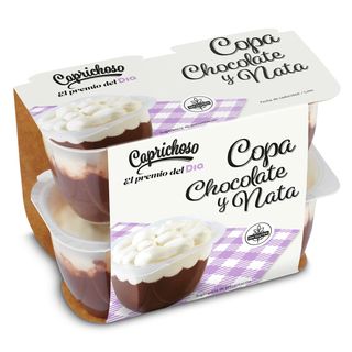 Copa De Chocolate Y Nata Dia Caprichoso Pack 4 X 115 G