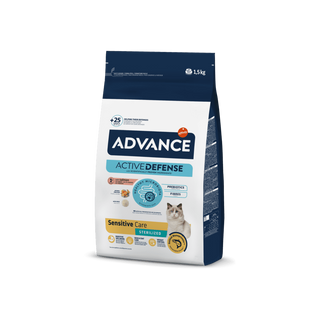 Advance Sensitive Sterilized Salmón Y Cebada Pienso Para Gatos 3Kg