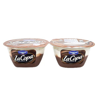 Danone La Copa postre de chocolate con nata  110 g x 2u