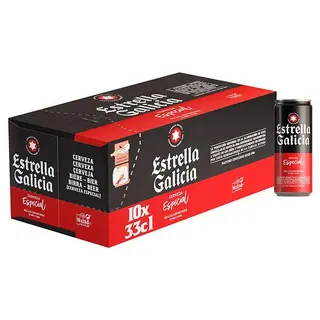 Cerveza Especial Estrella Galicia Pack Lata 10X33 Cl.