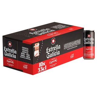 Cerveza Especial Estrella Galicia Pack Lata 10X33 Cl.