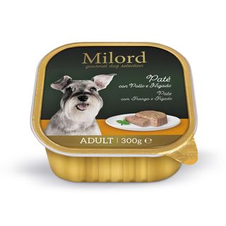 Milord Adult Pollo E Hígado En Paté Tarrina Para Perros 0.3Kg