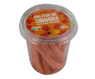 Palitos de Zanahoria Listos Para Consumir Producto Alcampo 180 G.