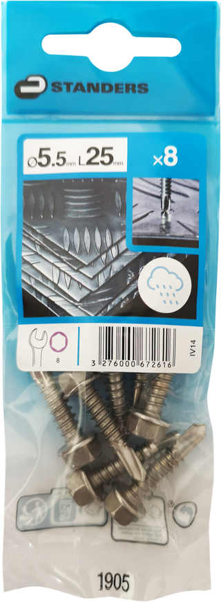 8Paraf C.Sextav Inox C1 5.5X25 (82184010)