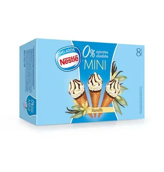Mini Conos Nestlé Vainillla 0% Azúcar 8 Uds.