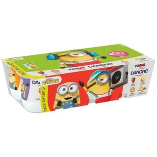 Danone yogur sabores fresa, macedonia, limón y galleta 120g x 8u 